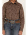 Image #3 - Cody James Boys' Linear Paisley Print Long Sleeve Western Snap Shirt, Charcoal, hi-res