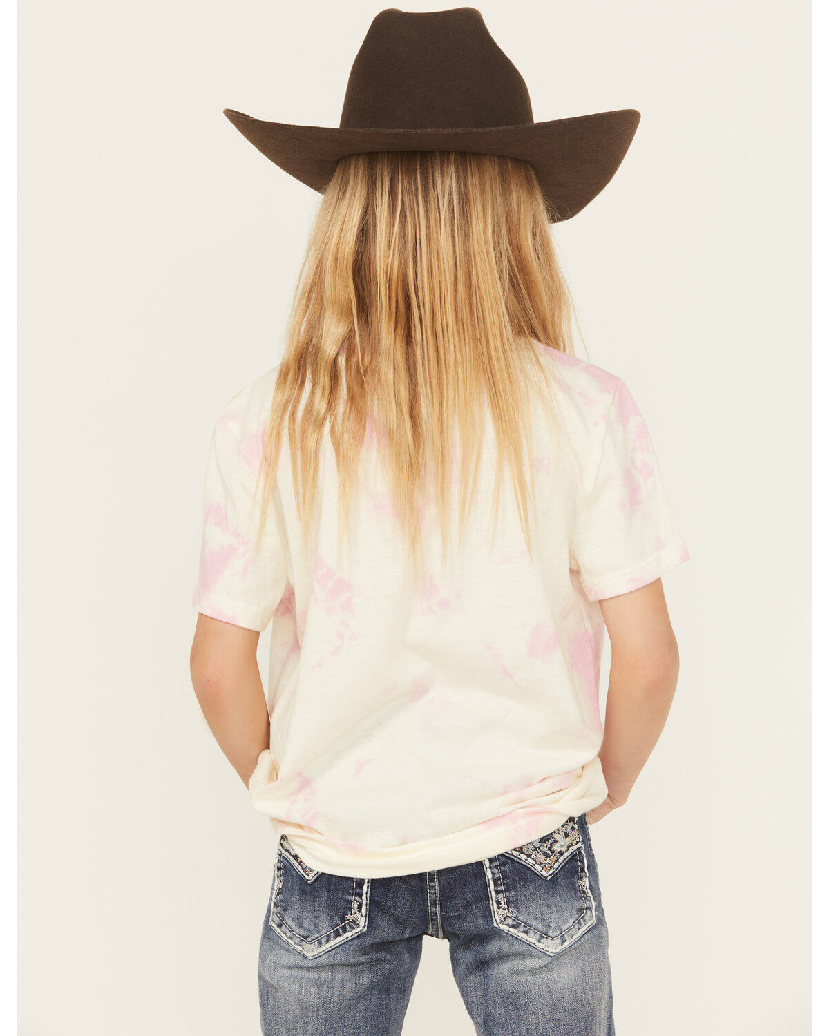 Image #4 - Rock & Roll Denim Girls' Howdy Y'all Short Sleeve Graphic Tee, Ivory, hi-res