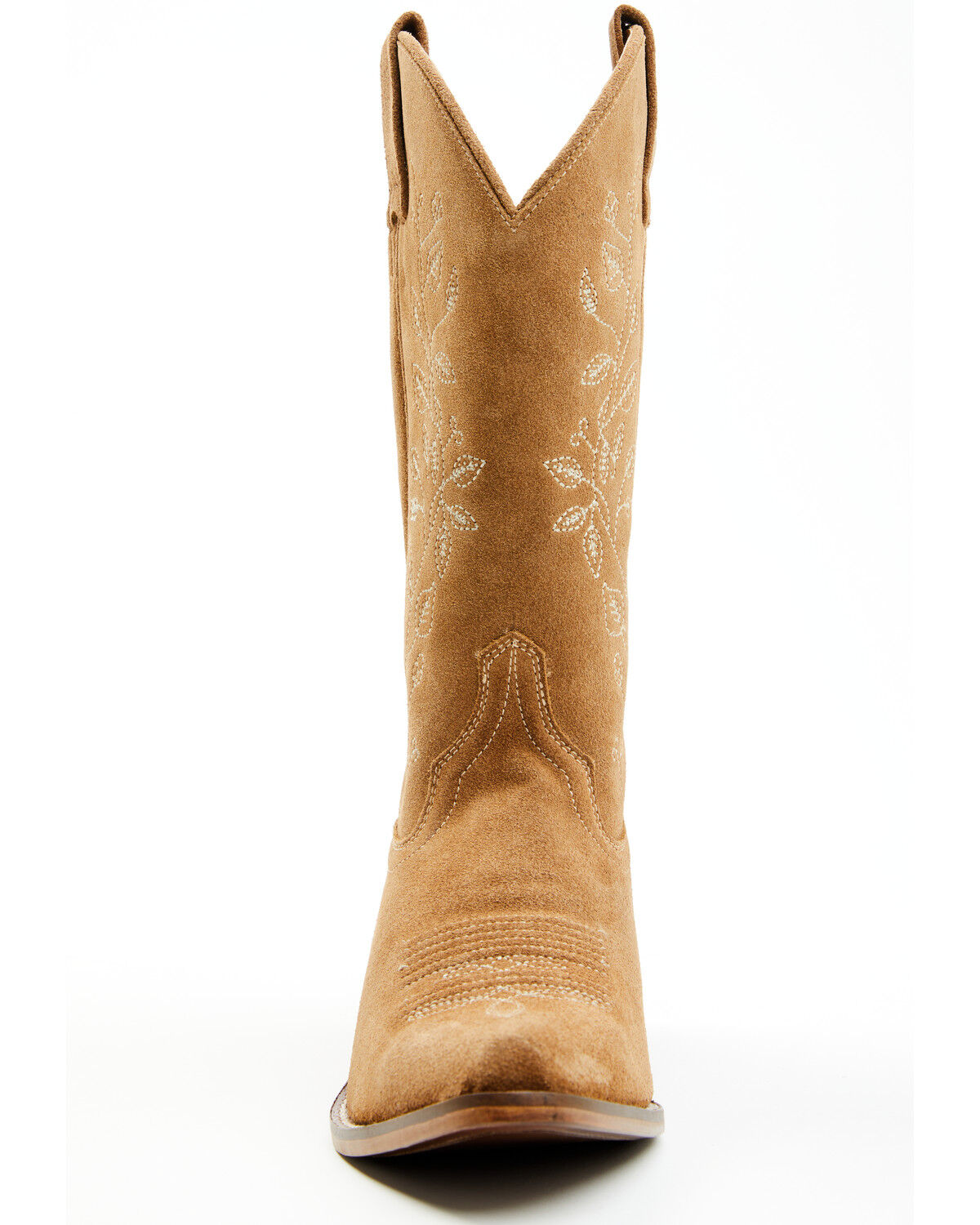 Image #4 - Shyanne Women's Bambi Suede Western Boots - Snip Toe, Tan, hi-res