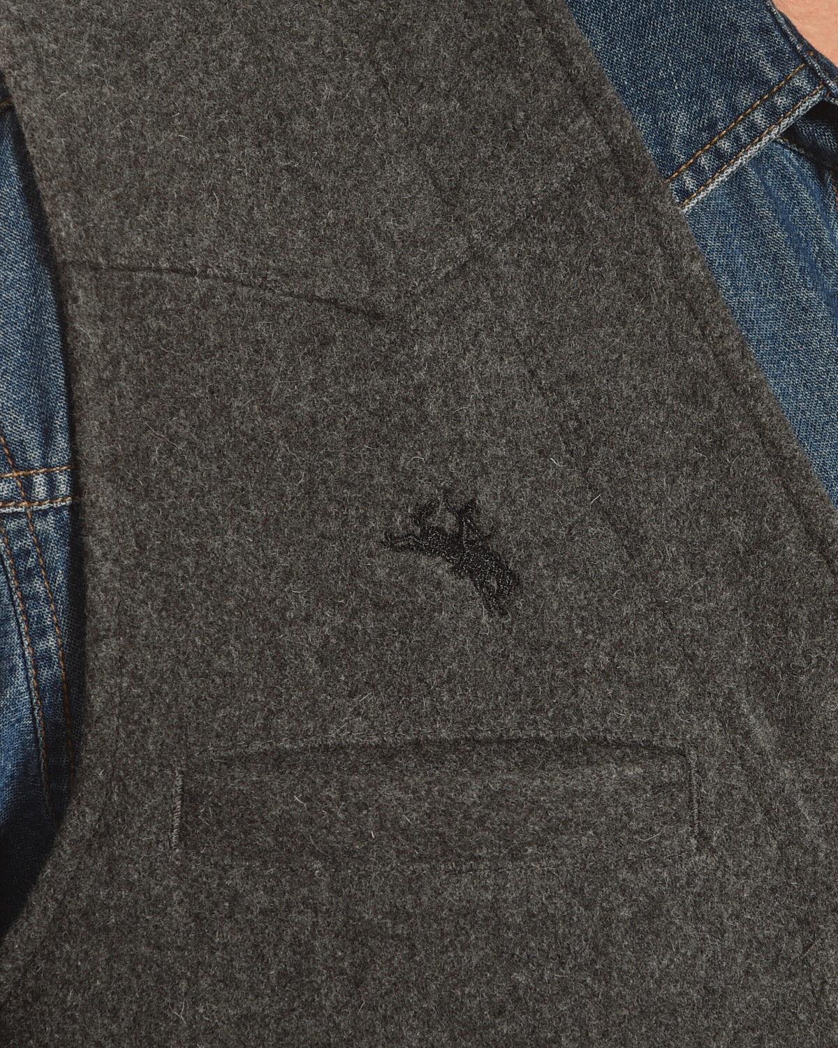 Image #2 - Wyoming Traders Men's Wyoming Wool Vest, Grey, hi-res