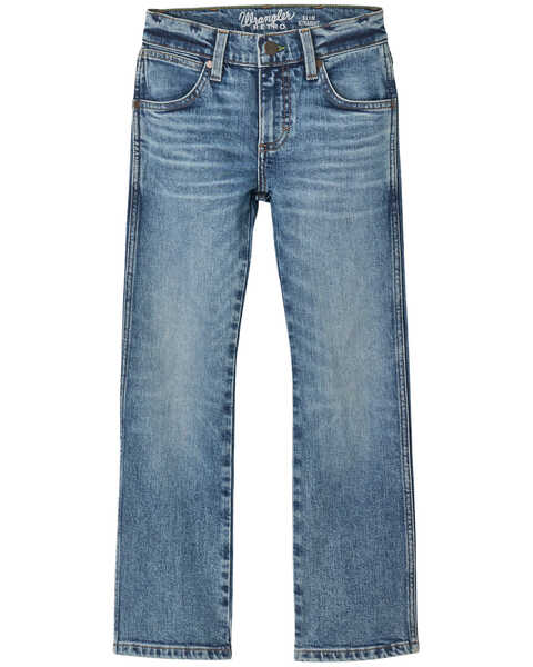 Wrangler Retro Little Boys' Barksdale Dark Wash Slim Straight Stretch Denim Jeans , Medium Wash, hi-res