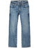 Image #1 - Wrangler Retro Little Boys' Barksdale Dark Wash Slim Straight Stretch Denim Jeans , Medium Wash, hi-res