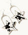 Image #2 - Shyanne Women's Cowhide Star Statement Earrings, Silver, hi-res