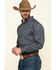 Tuf Cooper Men's Black Stretch Paisley Poplin Print Long Sleeve Western Shirt , Charcoal, hi-res