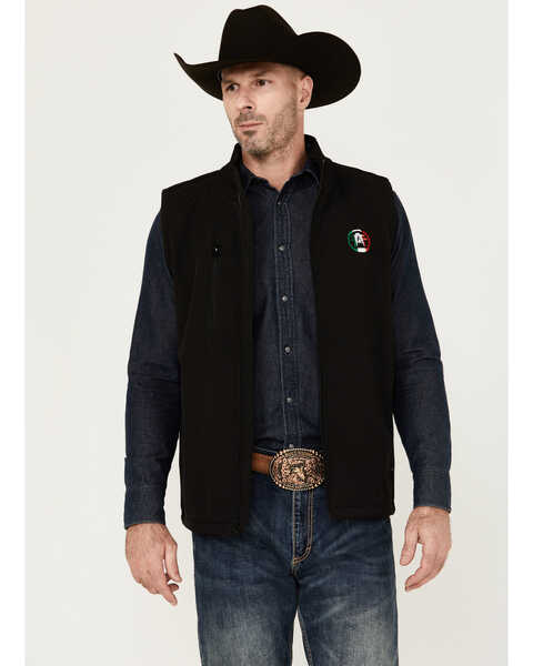 American Fighter Men's Loman Mexico Embroidered Zipper Vest , Black, hi-res