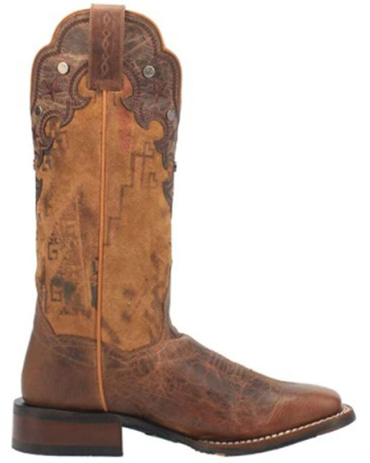 Image #2 - Dan Post Women's Tan Dozi Premium Leather Western Performance Boots - Broad Square Toe, , hi-res