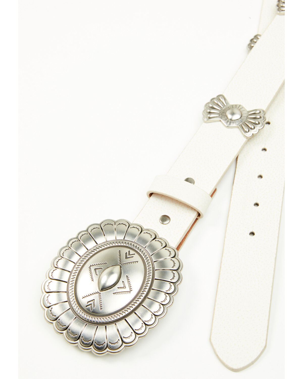 Image #2 - Idyllwind Women's Cavileer Concho Belt, Cream, hi-res