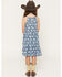 Image #4 - Wrangler Girls' Floral Boot Denim Dress, Blue, hi-res