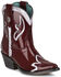 Image #1 - Corral Women's Burgundy Embroidery Western Booties - Snip Toe, Burgundy, hi-res