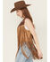 Image #2 - Saints & Hearts Women's Faux Suede Star Tiered Fringe Vest, Chocolate, hi-res