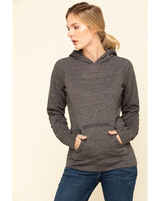 Dovetail Workwear Women's Grey Heather French Terry Hoodie, Heather Grey, hi-res