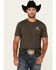 Image #2 - Buckwear Men's Bronco Freedom Short Sleeve Graphic T-Shirt, Grey, hi-res