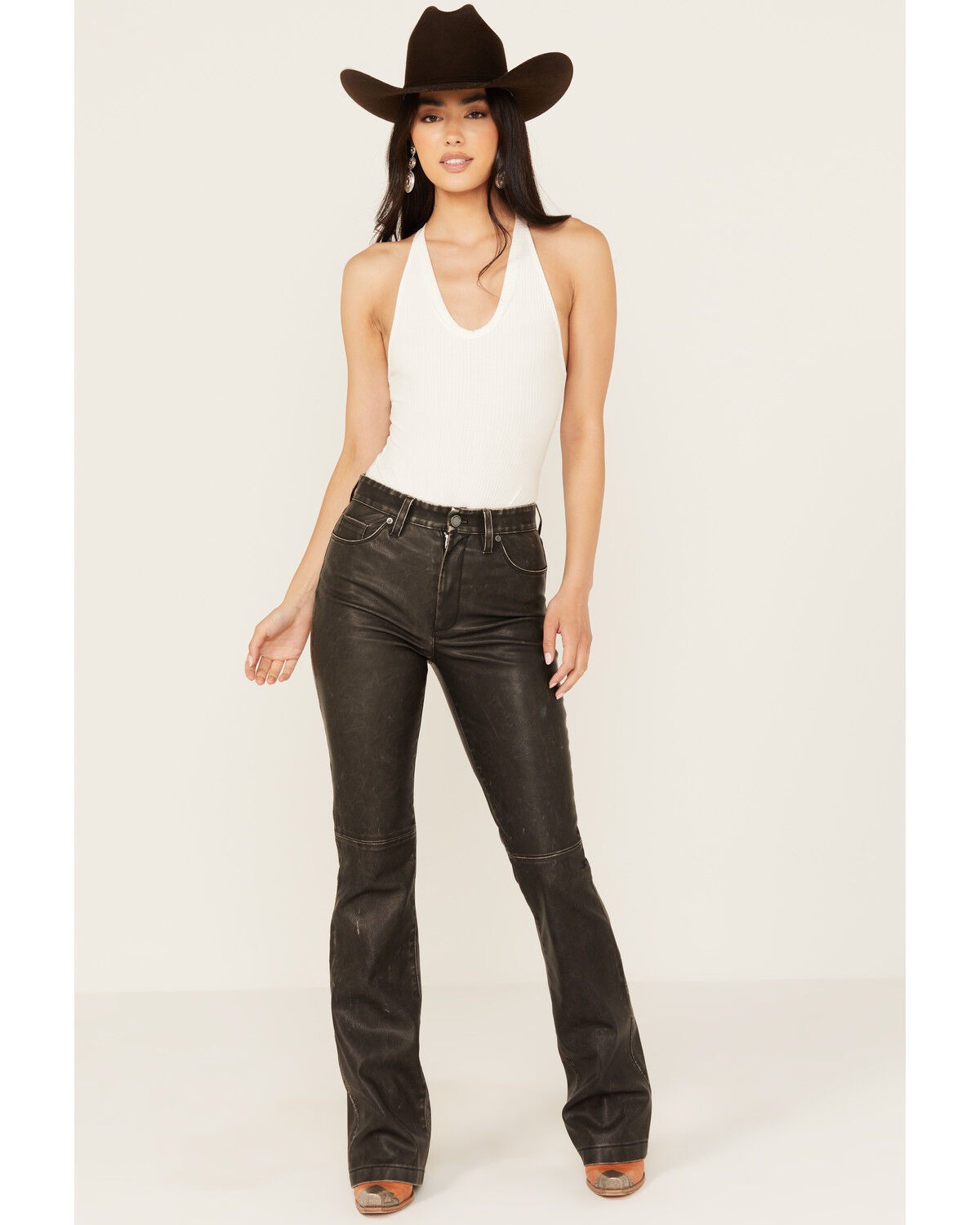 Image #1 - BLANKNYC Women's Lone Rider Bootcut Pants, Grey, hi-res