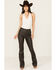 Image #1 - BLANKNYC Women's Lone Rider Bootcut Pants, Grey, hi-res