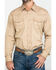 Image #4 - Wrangler Retro Men's Solid Long Sleeve Snap Western Shirt, Tan, hi-res