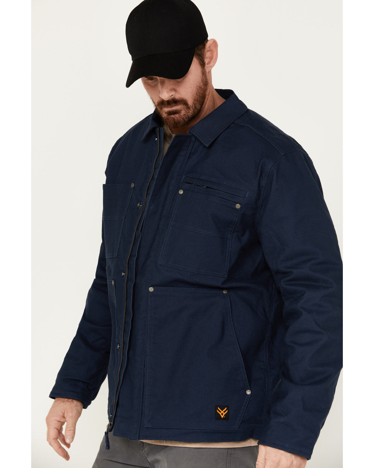 Image #2 - Hawx Men's Lined Chore Coat, Navy, hi-res