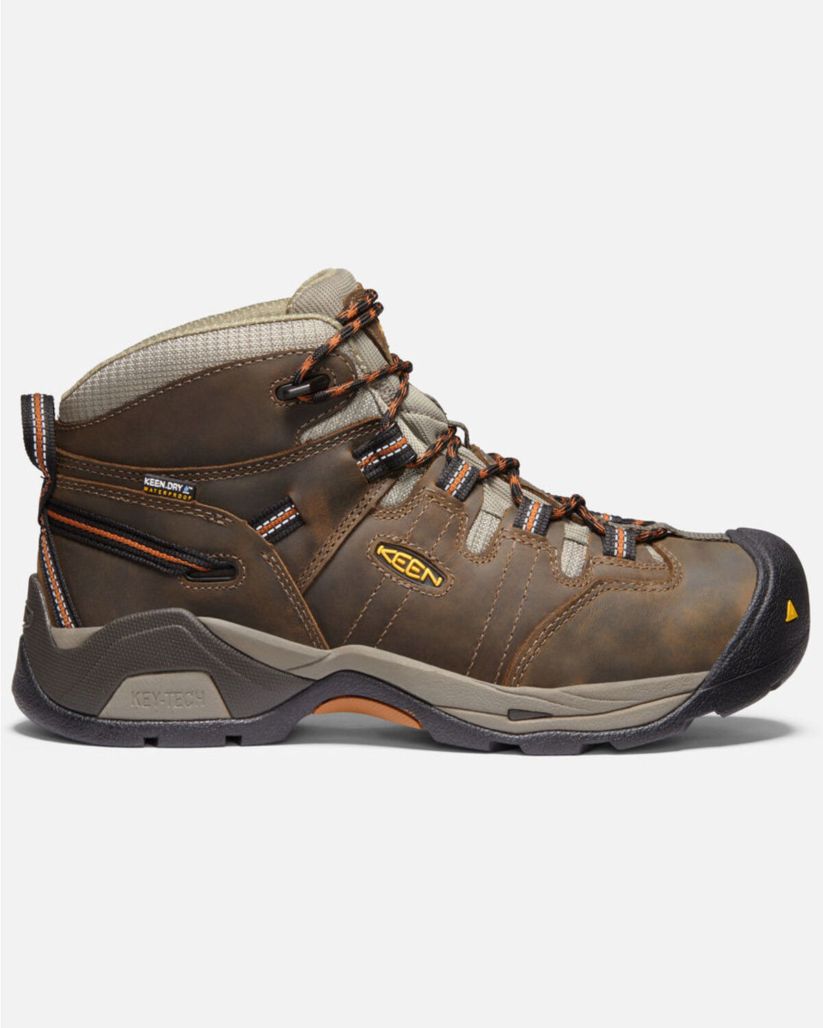 Image #2 - Keen Men's Detroit XT Waterproof Work Boots - Soft Toe, Brown, hi-res