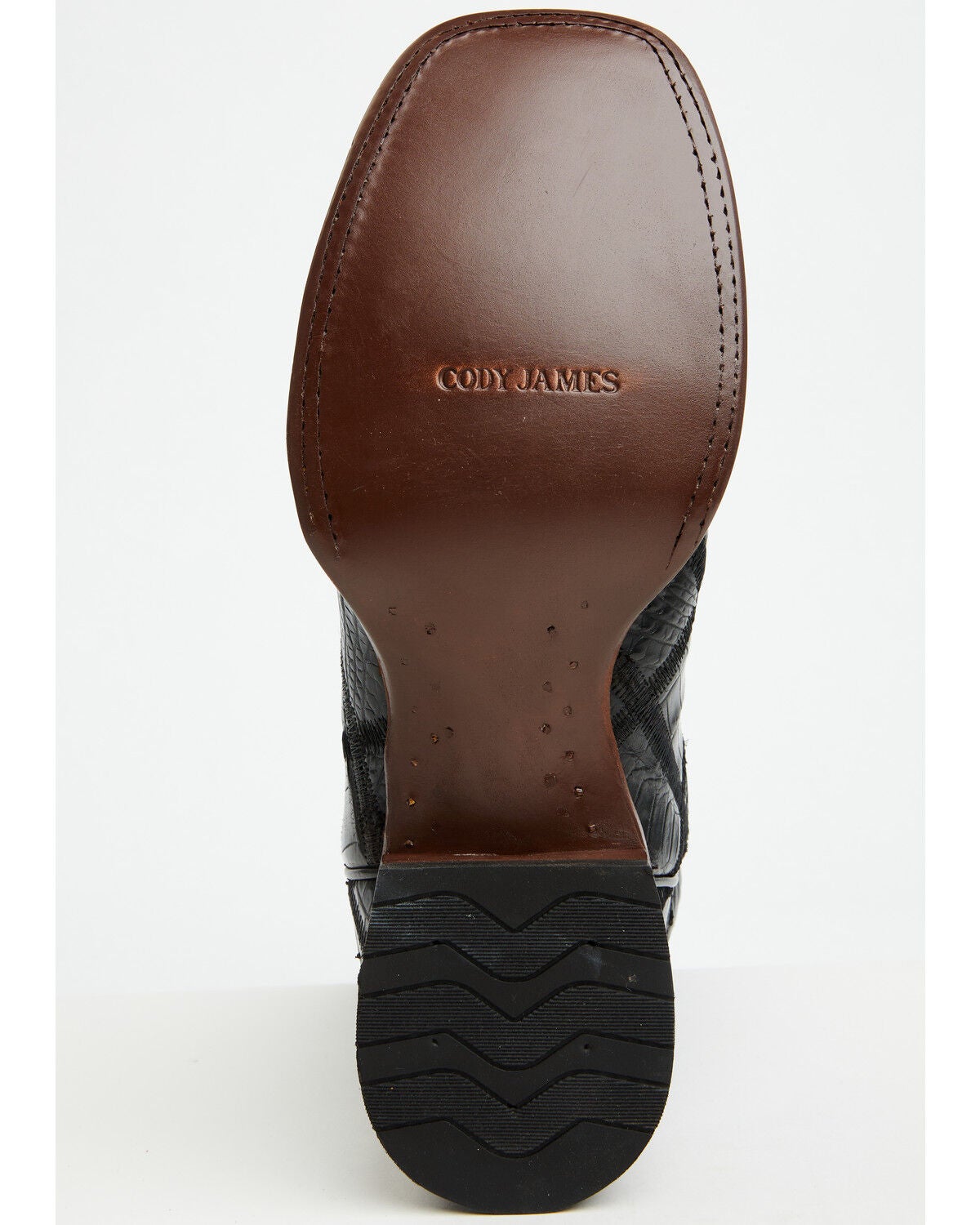 Image #7 - Cody James Men's Exotic American Alligator Western Boots - Broad Square Toe, Black, hi-res