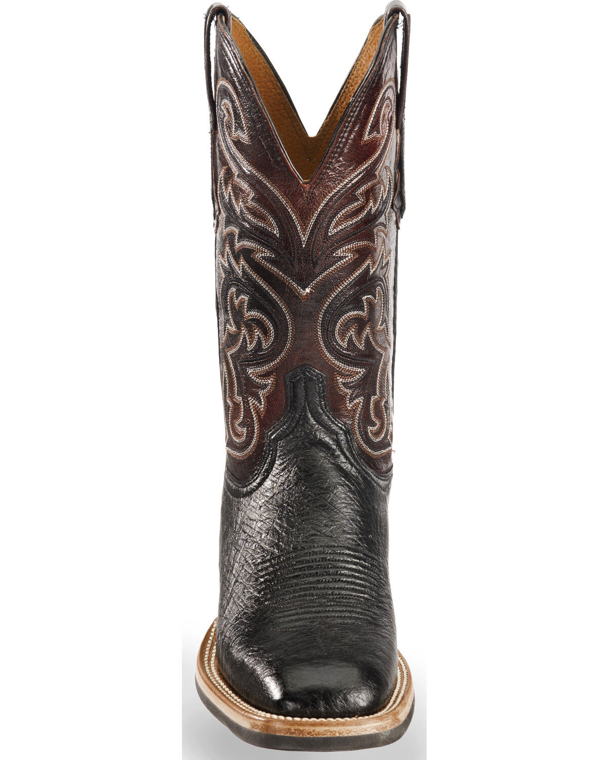 Lucchese black square toe boots clearance