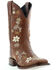 Image #1 - Botas Caborca For Liberty Black Women's Floral Embroidered Western Boots - Square Toe, Tan, hi-res