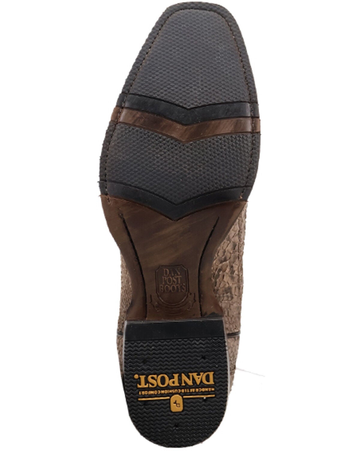 Image #7 - Dan Post Men's Exotic Python Western Boots - Square Toe, Chocolate, hi-res
