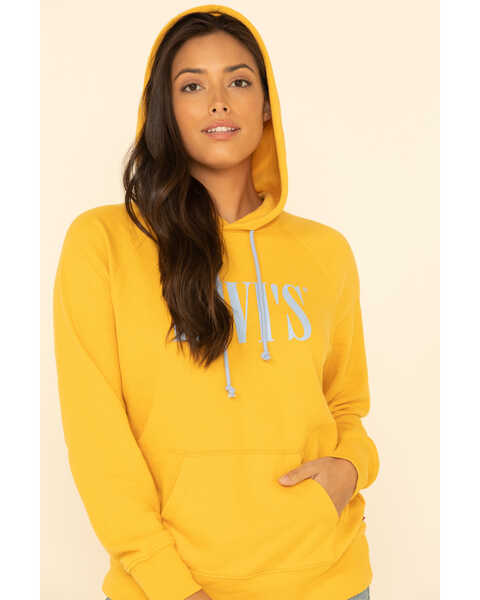 Image #1 - Levi’s Women's Sportswear Logo Hoodie, Dark Yellow, hi-res