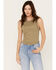 Image #1 - Free People Women's Kate Tee, Olive, hi-res