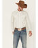 Image #2 - Cody James Men's Crackle Southwestern Geo Print Long Sleeve Snap Western Shirt, White, hi-res