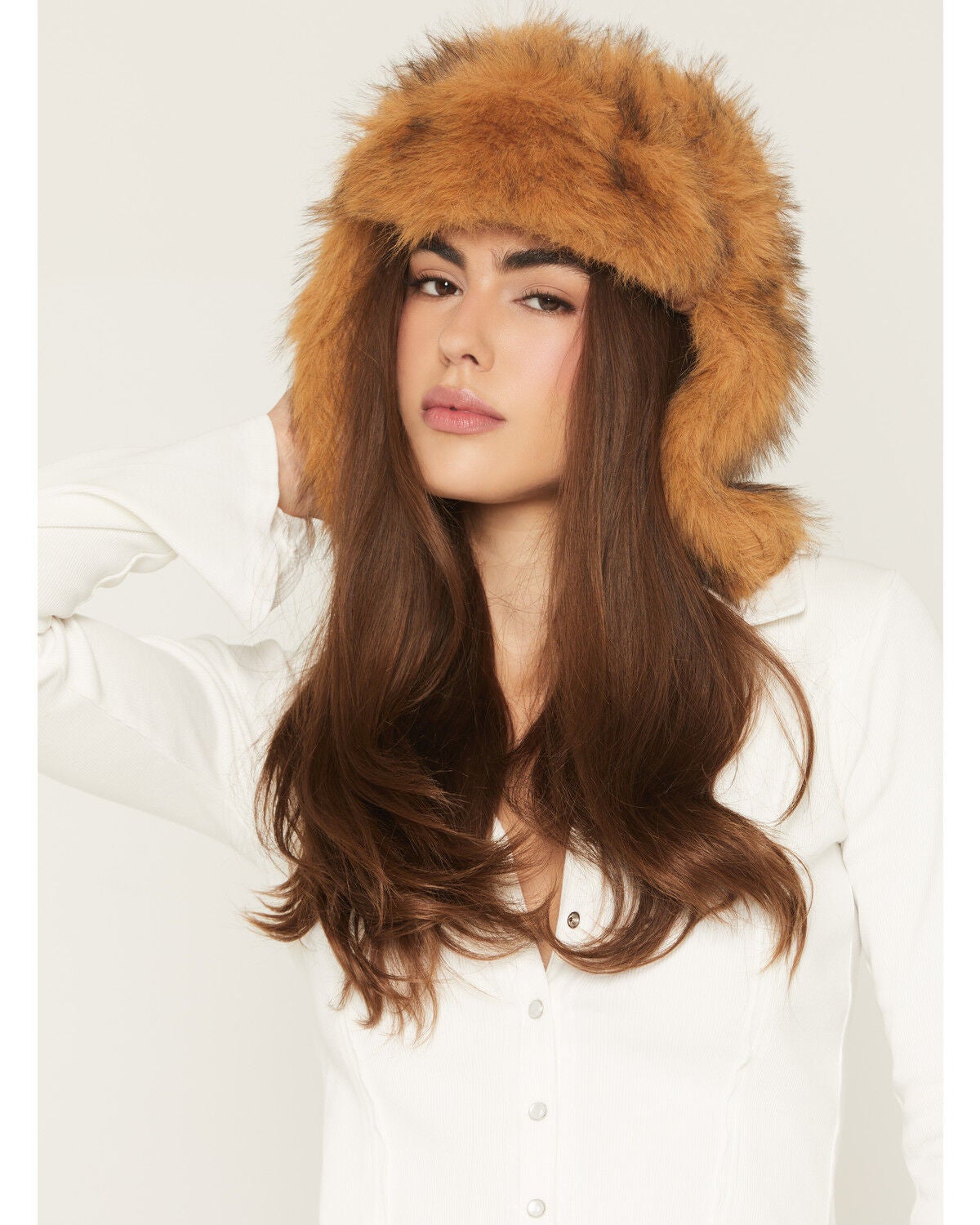 Free People Ascend Brown Fuzzy Trapper Hat New Free People Ascend Brown Fuzzy Trapper Hat New main image 3