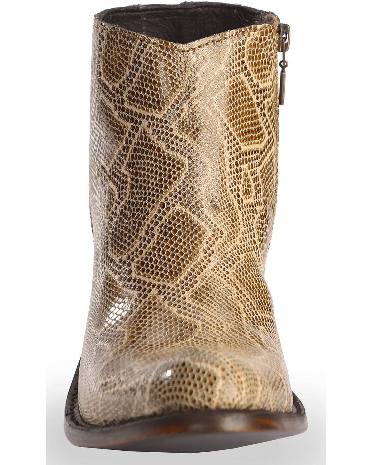 Image #4 - Liberty Black Women's Breton Snake Print Booties - Round Toe, Beige/khaki, hi-res