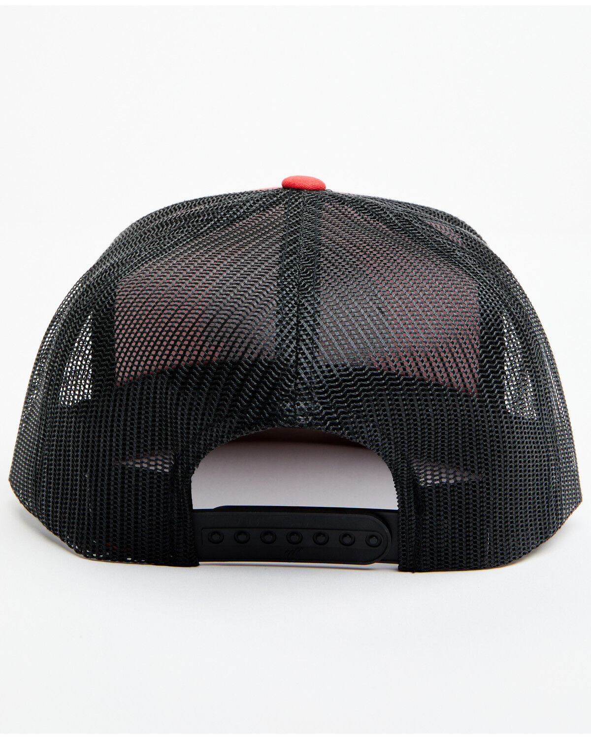 Image #3 - Lazy J Ranch Men's Red & Black Arrowhead Logo Patch Mesh-Back Ball Cap, Red, hi-res