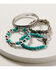 Shyanne Women's Wild Soul Beaded Longhorn Stretch Bracelet Set, Silver, hi-res