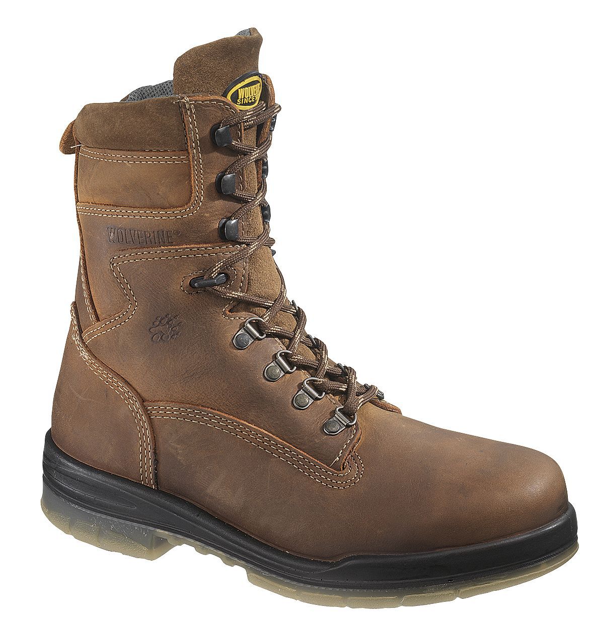 Wolverine Men's Durashocks 8" Waterproof Insulated Work Boots - Steel Toe, Stone, hi-res