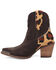 Image #3 - Dingo Women's Texas Charm Suede Leopard Print Western Booties - Round Toe, Brown, hi-res