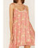 Image #3 - Wild Moss Women's Gingham Floral Print Slip Dress, Red, hi-res