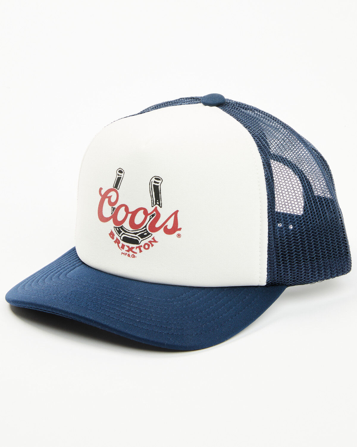 Image #1 - Brixton X Coors Men's Coors Luck Ball Cap, Navy, hi-res