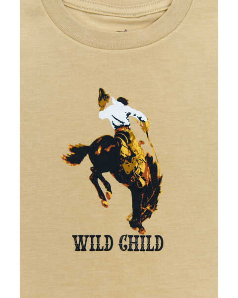 Cody James Toddler Boys' Wild One Short Sleeve Graphic T-Shirt, Tan, hi-res