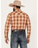 Image #4 - Pendleton Men's Frontier Plaid Print Long Sleeve Western Snap Shirt, Rust Copper, hi-res