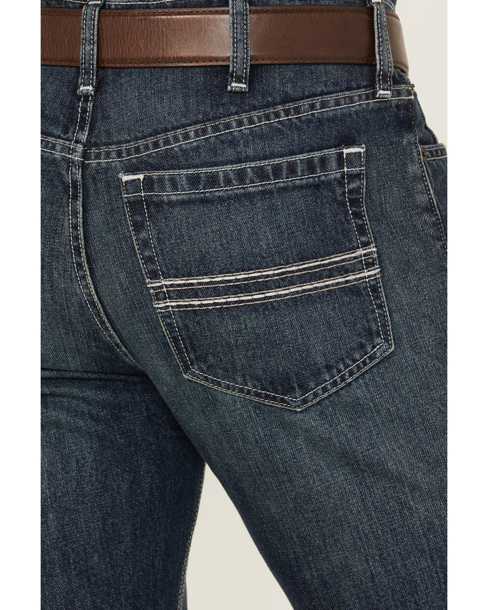 Product Name: Cinch Men's Silver Label Dark Stonewash Tint Slim Straight  Rigid Denim Jeans