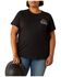 Image #2 - Ariat Women's Rebar Born For This Short Sleeve Graphic Work Tee - Plus, Black, hi-res