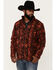 Image #1 - Powder River Outfitters Men's Southwestern Print Full-Zip Fleece Pullover, Maroon, hi-res