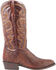 Image #2 - El Dorado Men's Handmade Ostrich Leg Brass Western Boots - Round Toe, Bronze, hi-res