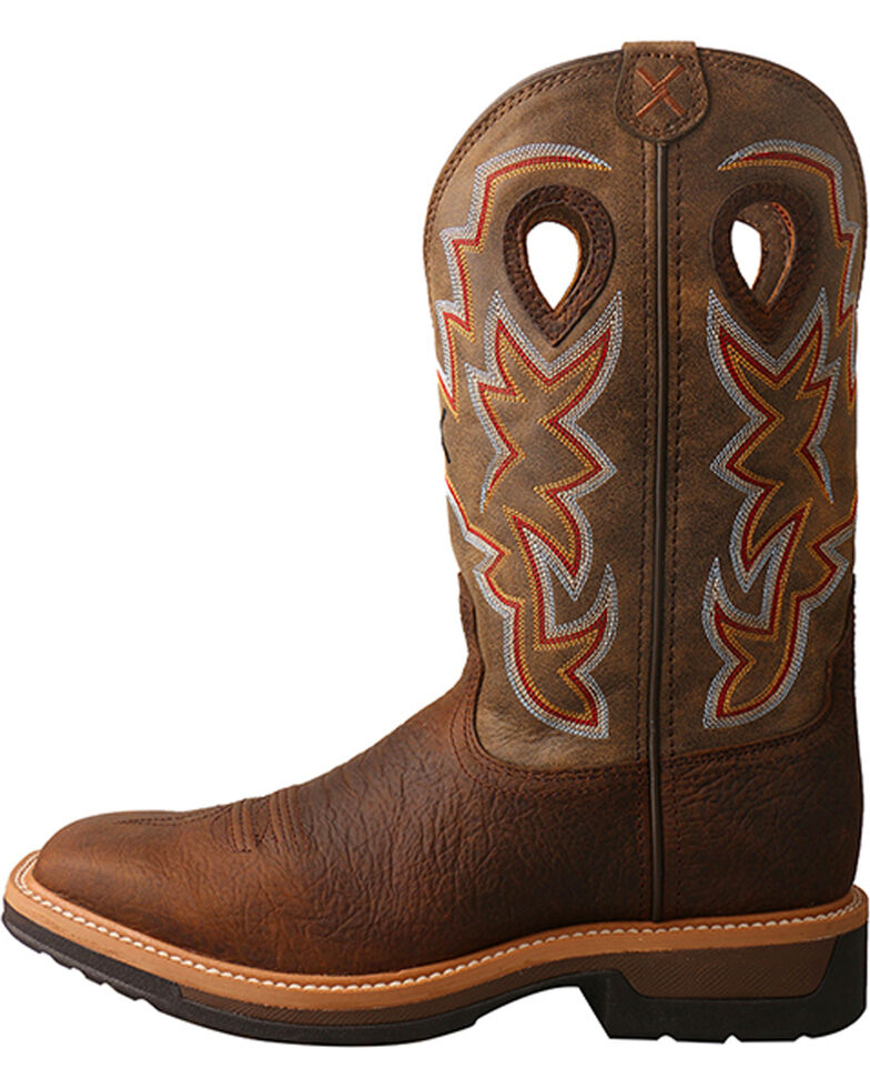 Twisted X Men's Lite Cowboy Work Boots - Alloy Toe, Taupe, hi-res