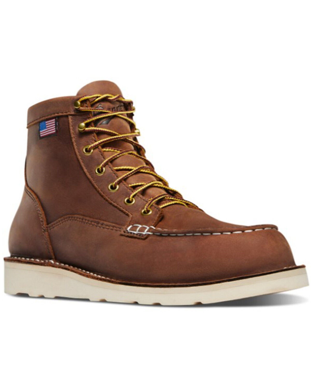 Danner Men's 6" Bull Run Moc Toe Boots - Soft Toe, Tan, hi-res