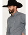Image #2 - Ariat Men's Gannon Checkered Print Long Sleeve Button-Down Western Shirt , Navy, hi-res