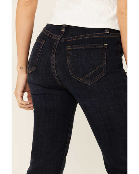 Image #3 - Rock & Roll Denim Women's Button Trouser Jeans, Dark Blue, hi-res