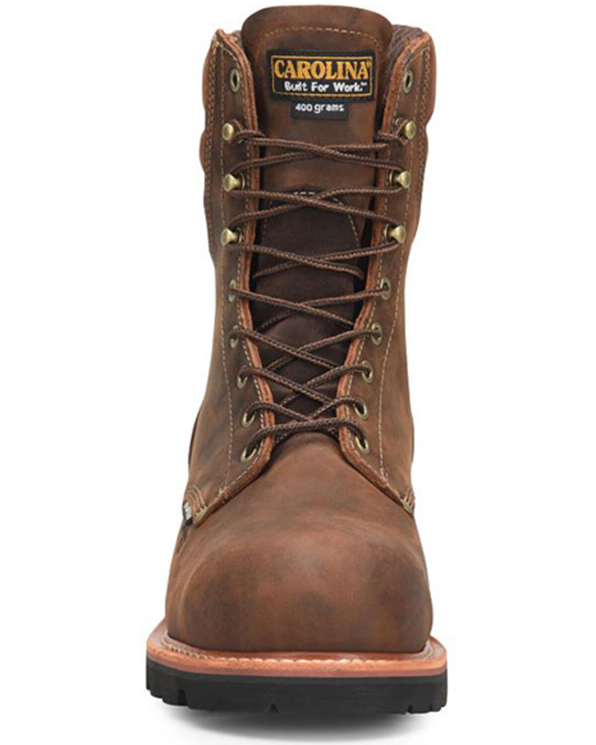 Image #4 - Carolina Men's 9" Hemlock Waterproof 400G Logger Work Boots - Composite Toe, Brown, hi-res