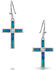 Montana Silversmiths Women's River Of Lights Opal Cross Earrings, Silver, hi-res
