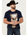 Image #1 - Cody James Men's Liberty Death Short Sleeve Graphic T-Shirt, Navy, hi-res