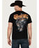 Image #1 - Cowboy Up Men's Triple Scorpion Short Sleeve Graphic T-Shirt, Black, hi-res